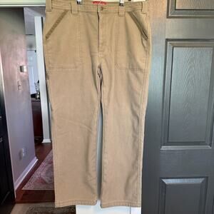 Coleman Mens 38/32 Fleece Lined Khaki Cargo Pants Outdoors Gorpcore Hiking Trail